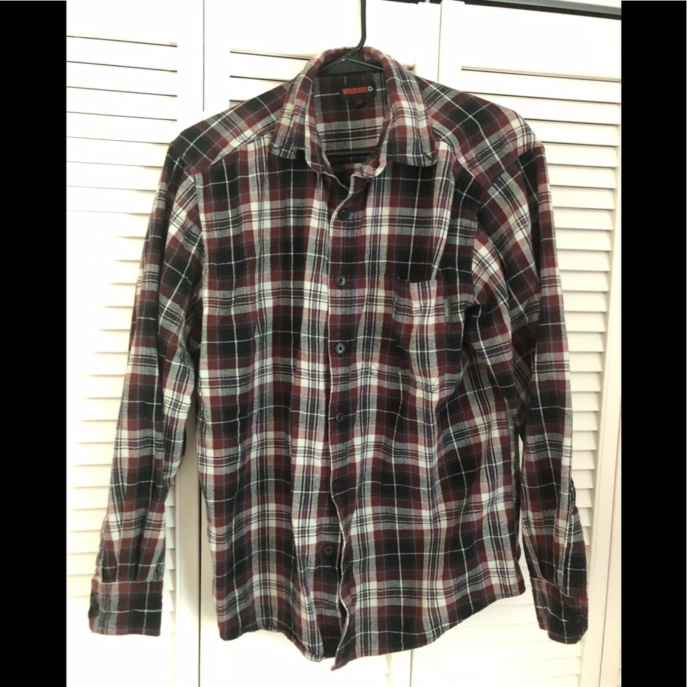 Wolverines Black and Red Plaid Flannel